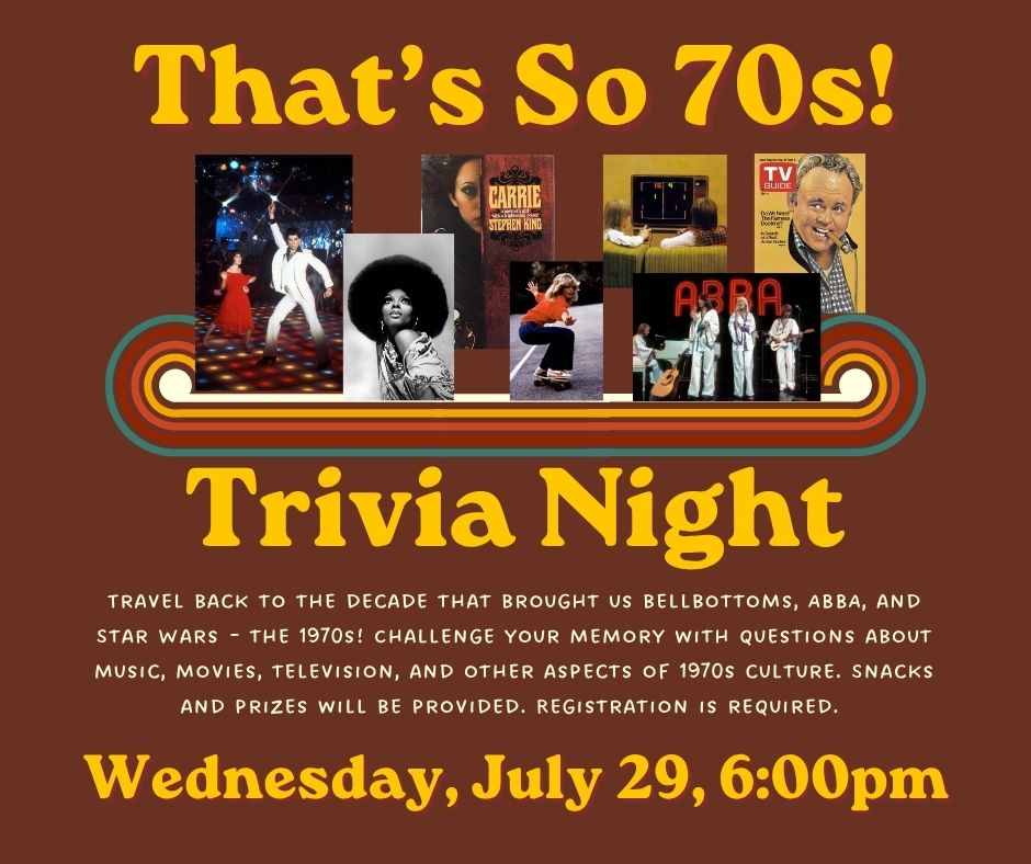 70s trivia flyer