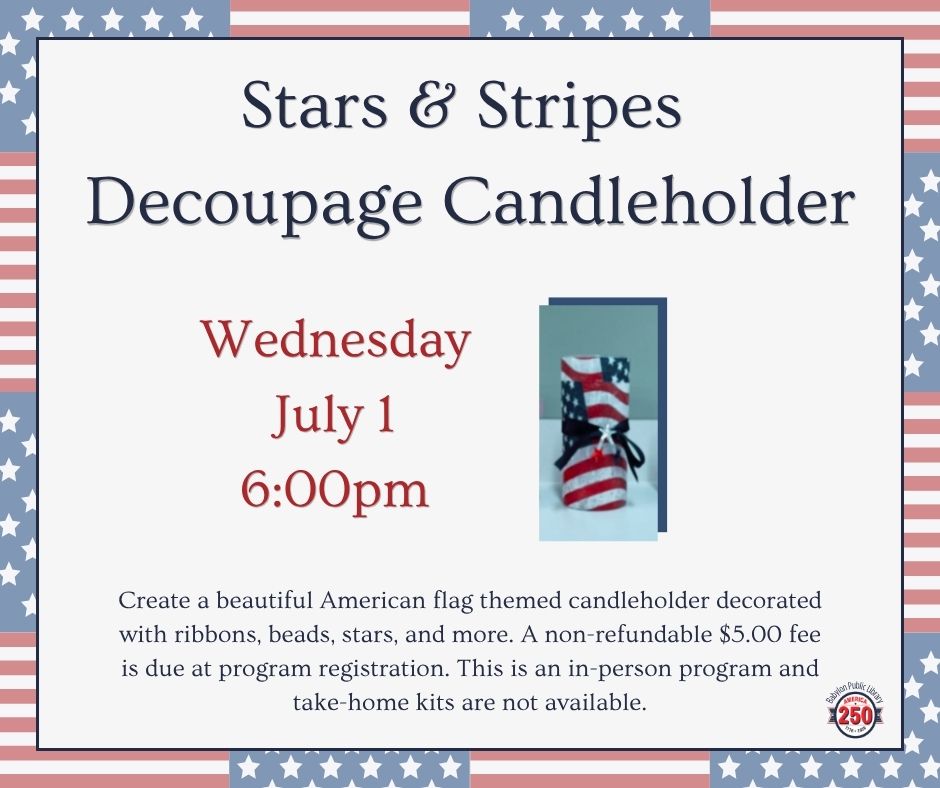 7.26 Stars and Stripes Decoupage Candleholder FB (1)
