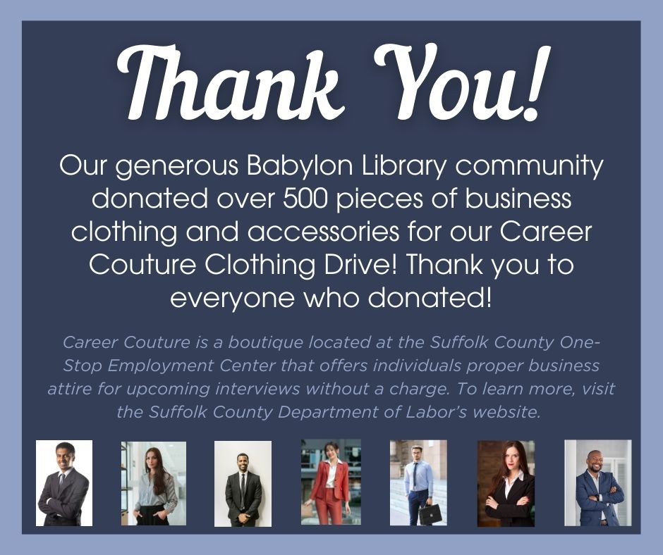 Career Couture Drive Thank You