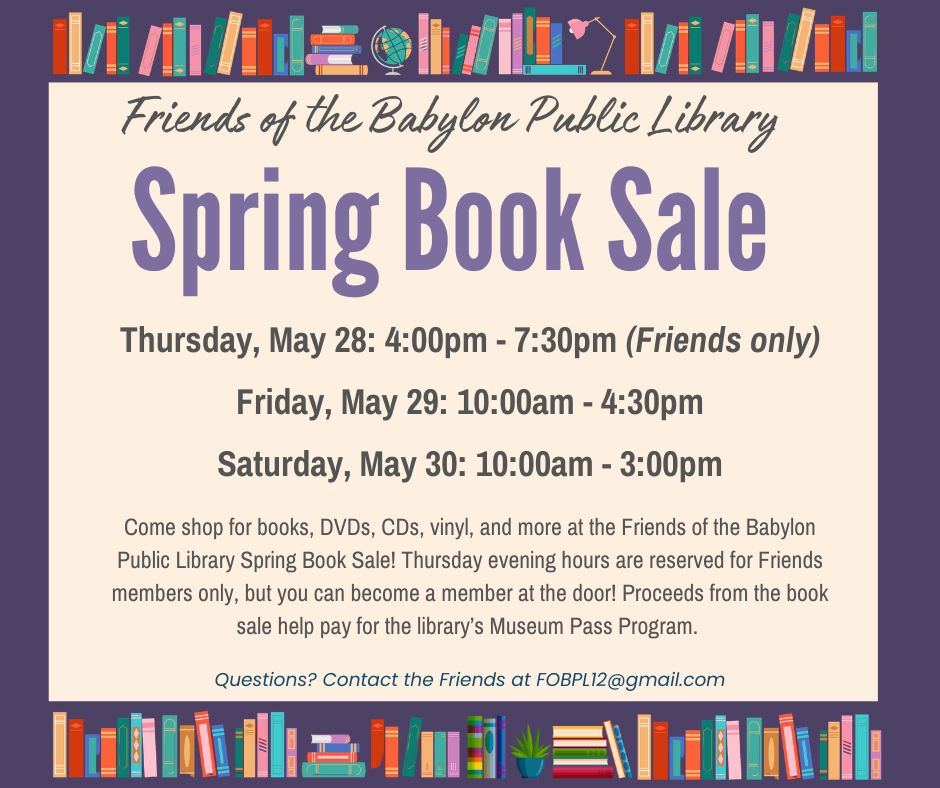 Friends Spring Book Sale 2026 FB