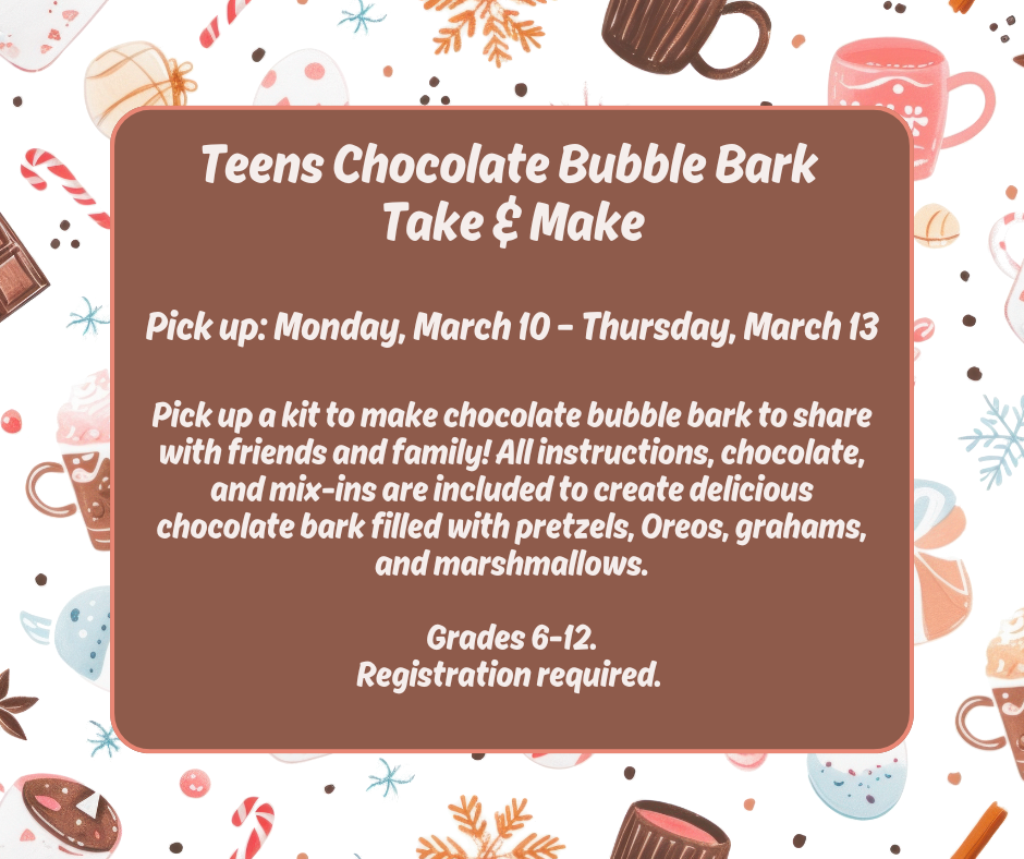 0325 Chocolate Bubble Bark Take & Make