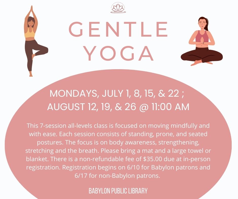 JulyAug 2024 Gentle Yoga FB