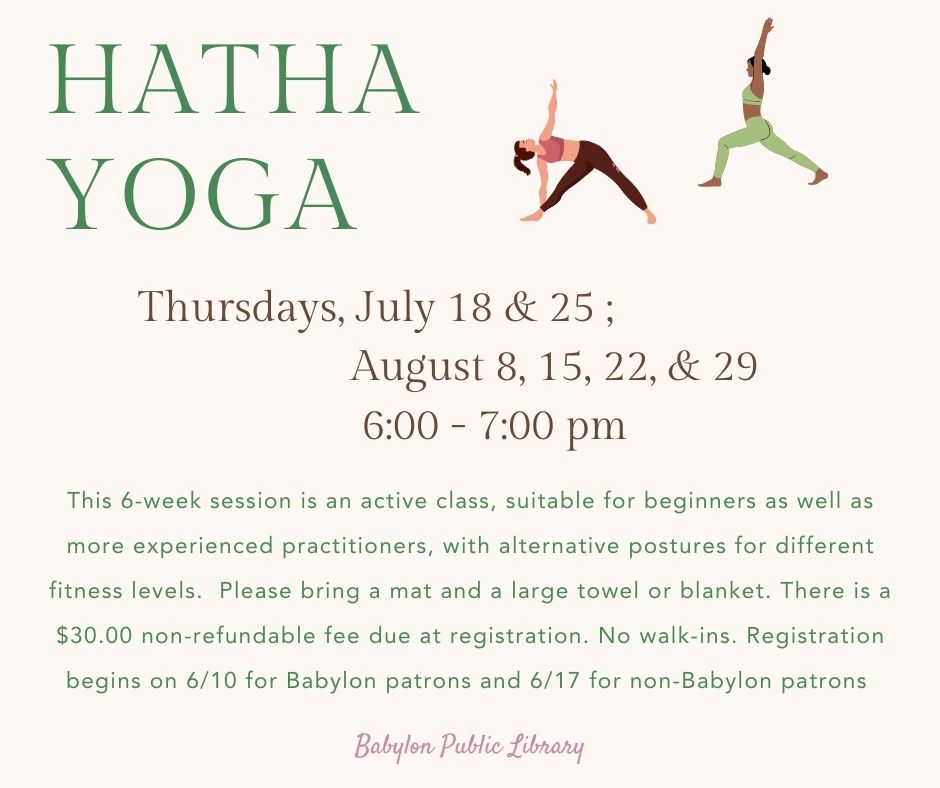 JulyAug 2024 HATHA Yoga FB