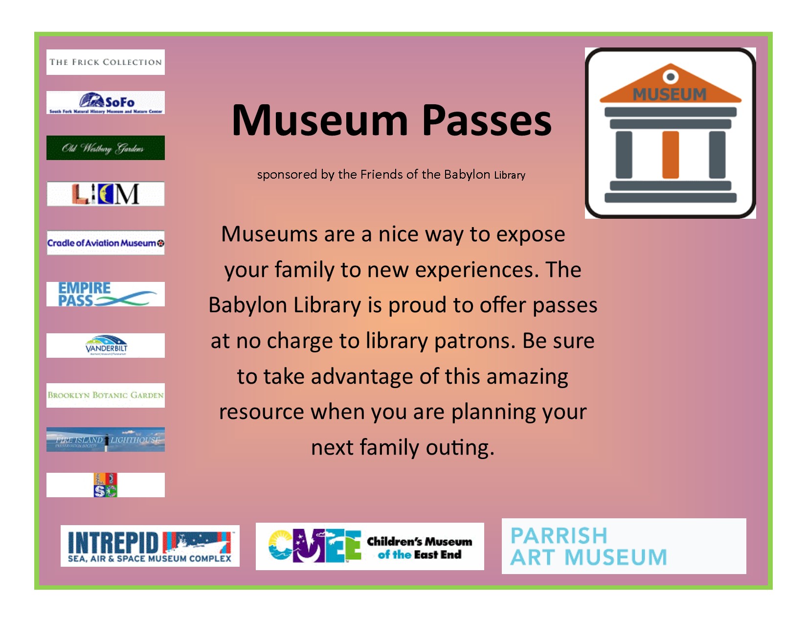 museum passes slide 1