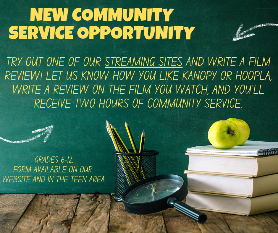 New community service opportunity